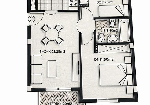 Apartment in Lomas de Caboroig