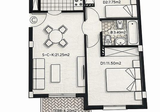 Apartment in Lomas de Caboroig